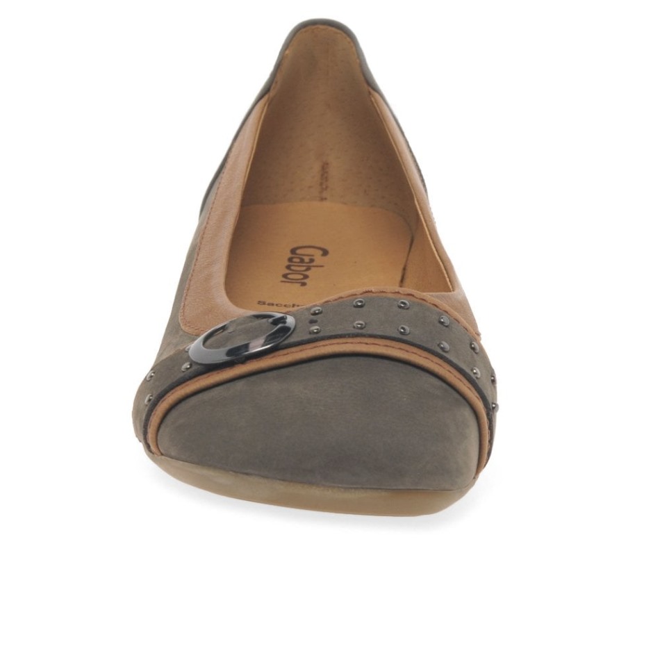 Gabor Wallaby/cognac | Exclusif Michelle Escarpins Décontractés à Boucle Cloutée Pour Femme